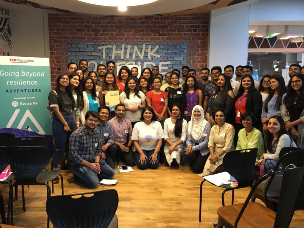 Participants at the Mithra Trust’s adventure session for TedX Bangalore